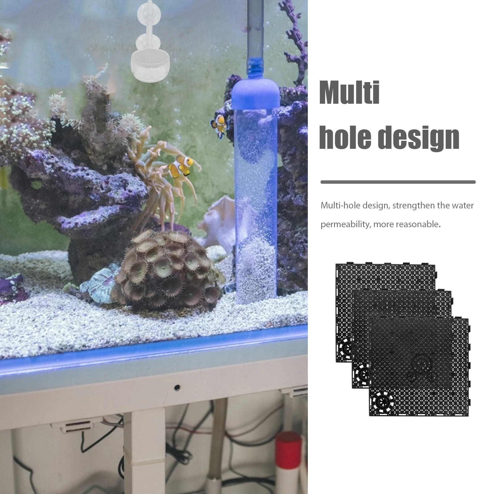 

12 Pcs Bottom Filter Plate Fish Tank Supply Aquarium Dividing Line Pvc Supplies Water Filtration System