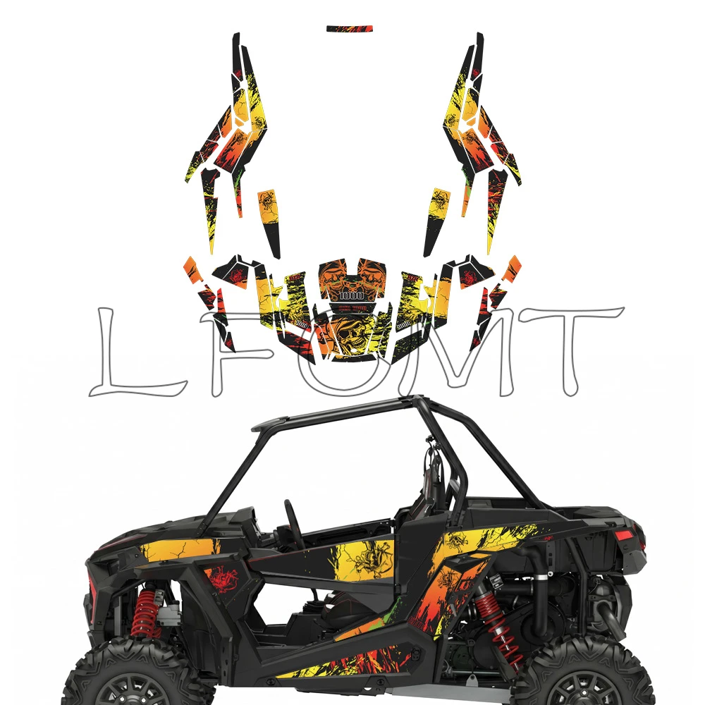 Fit for Polaris RZR 1000 TURBO 2 Door 2014-2019 2018 2017 2016 2015 UTV Background Decoration Graphics Decals Stickers kit
