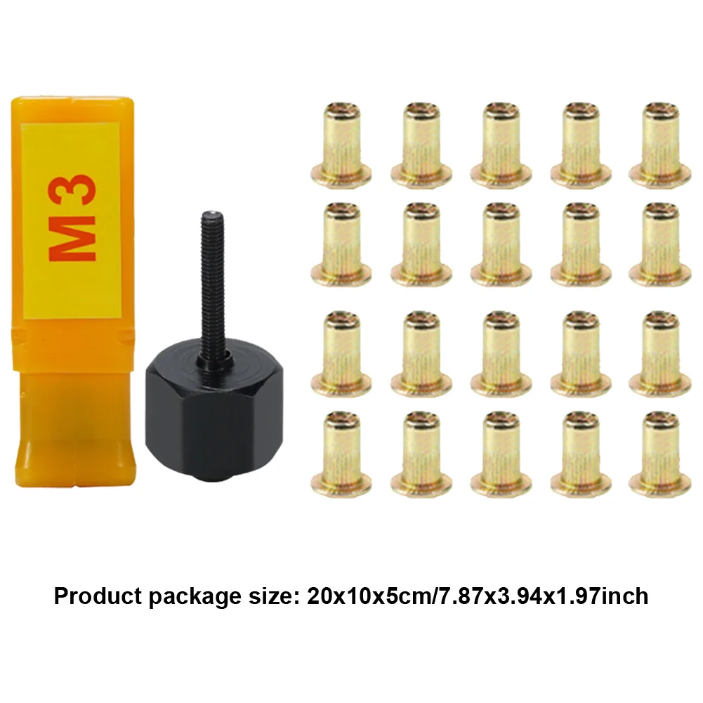 21Pcs Rivet Nut Tools Hand Rivet Nut Head Rivnuts Tools Hand Nuts Riveter Rivnut Tool for M3 M4 M5 M6 M8 M10 Nuts