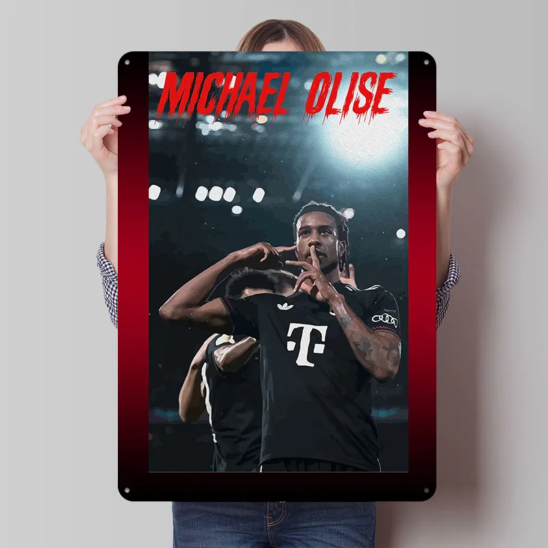 Michael Olise Feierlich Bedrucktes Poster Maßgefertigte Retro-Wandkunst Vintage Metallschilder für Moderne Heimdekoration Luxus
