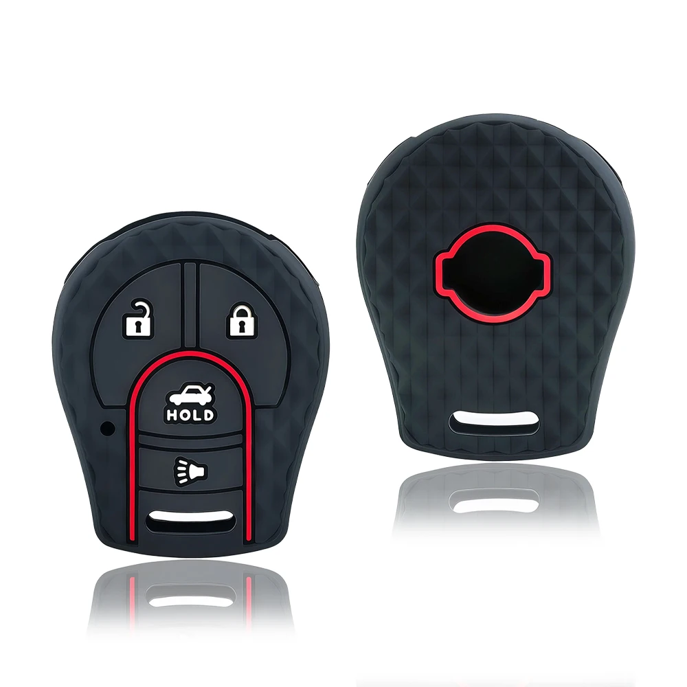 Silicone Blade Car Key Fob Cover for Nissan Altima Sentra Versa Maxima Rogue Murano Pathfinder 4 Button Anti Scratch Key Holder