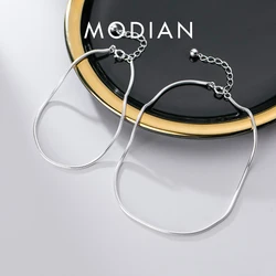 Modian Hight Quality 100% 925 Sterling Silver Fashion Classic Snake Chain Bracelet Anklet Link for Women Fine Jewelry Bijoux