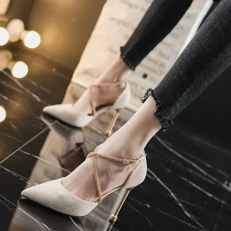 2024 New fashion summer women Sexy Stiletto High Heels pumps Ladies Pointed Toe Shallow Party Shoe for wedding women black shoes