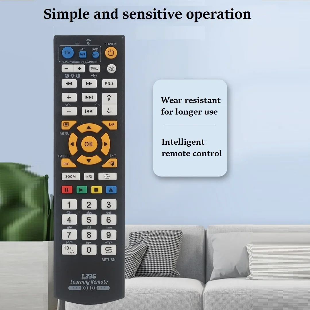 

ZLRLMHY L336 Infrared Intelligent Learning Device Remote Control, With Copy And Paste Function, Suitable For TV Box CBL DVD SAT