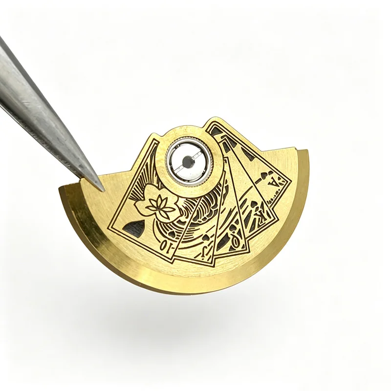 Watch Movement Rotor Hammer Customized Pattern NH35 Rotor Fits NH36 NH38 NH39 Movement Pendulum Oscillating Weight Hammer Rotor