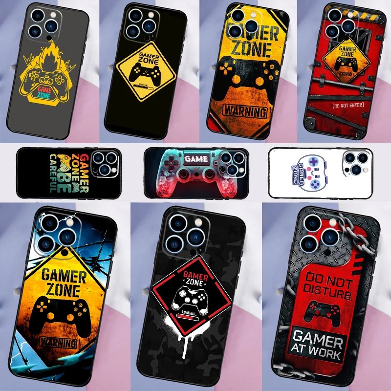 Game Console Gamer Zone Funda For iPhone 16 15 11 12 13 14 Pro MAX X XS Max XR Plus 13 Mini Phone Case