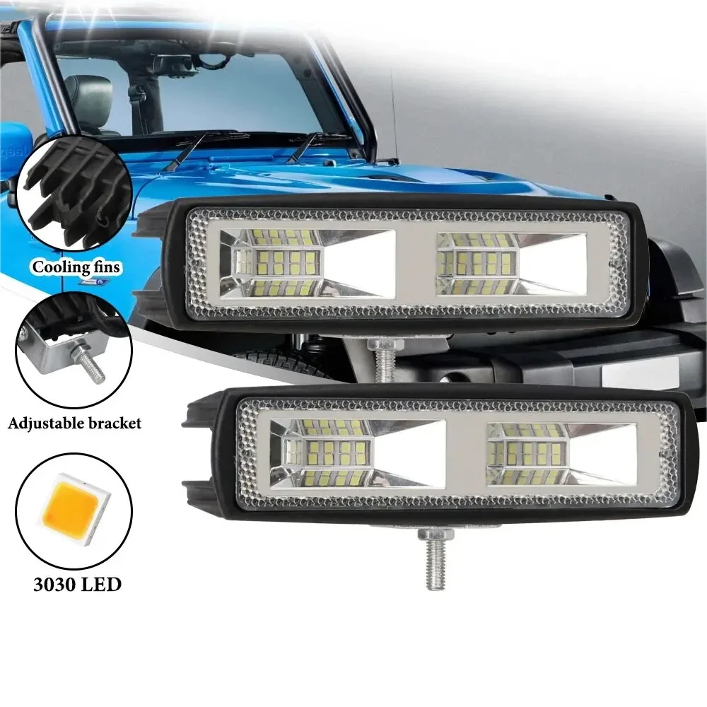 1PCS Car LED Wrok Light LED Lightbar 16SMD 48W Led Bar for Truck Tractor SUV 4x4 Car Led Headlights Work Bar