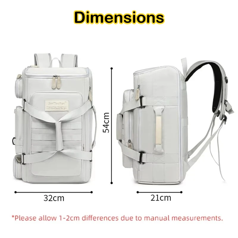 Large Capacity Gym & Travel Backpack, Wet Dry Separation Sports Bag, Outdoor Fitness Training Shoulder Backpack for Yoga