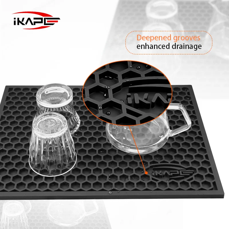 

IKAPE Silicone Coffee Mat For Coffee Machine,Espresso Maker, Tamper, Portafilter,Tray Bar For Coffeeware Corner Barista Tools