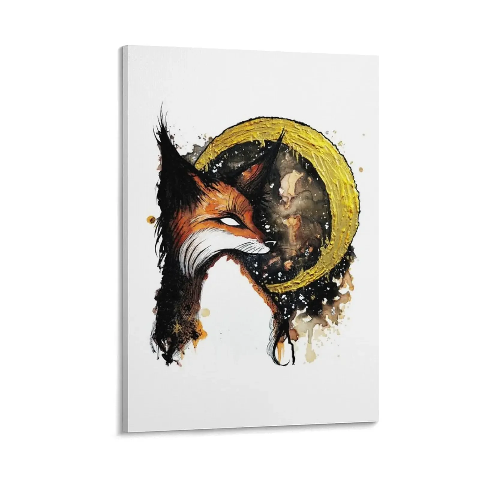 

Fox and Moon Canvas Painting accessories for home decor Decoration wall Luxury living room decoration home decoration luxury