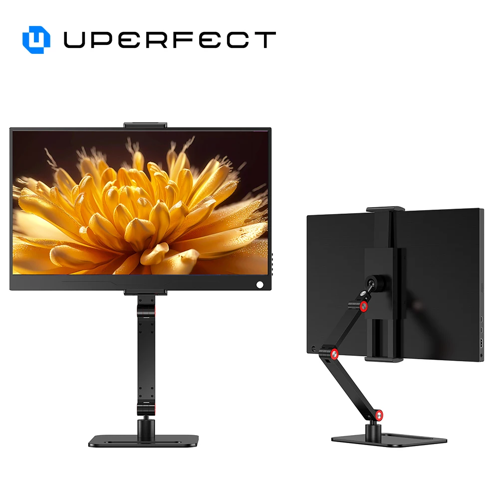 UPERFECT Ustand D9 Flexible Steel Spring Clip For 13.3-17.3" Portable Monitor Bracket 360 Adjustable External Vertical Screen