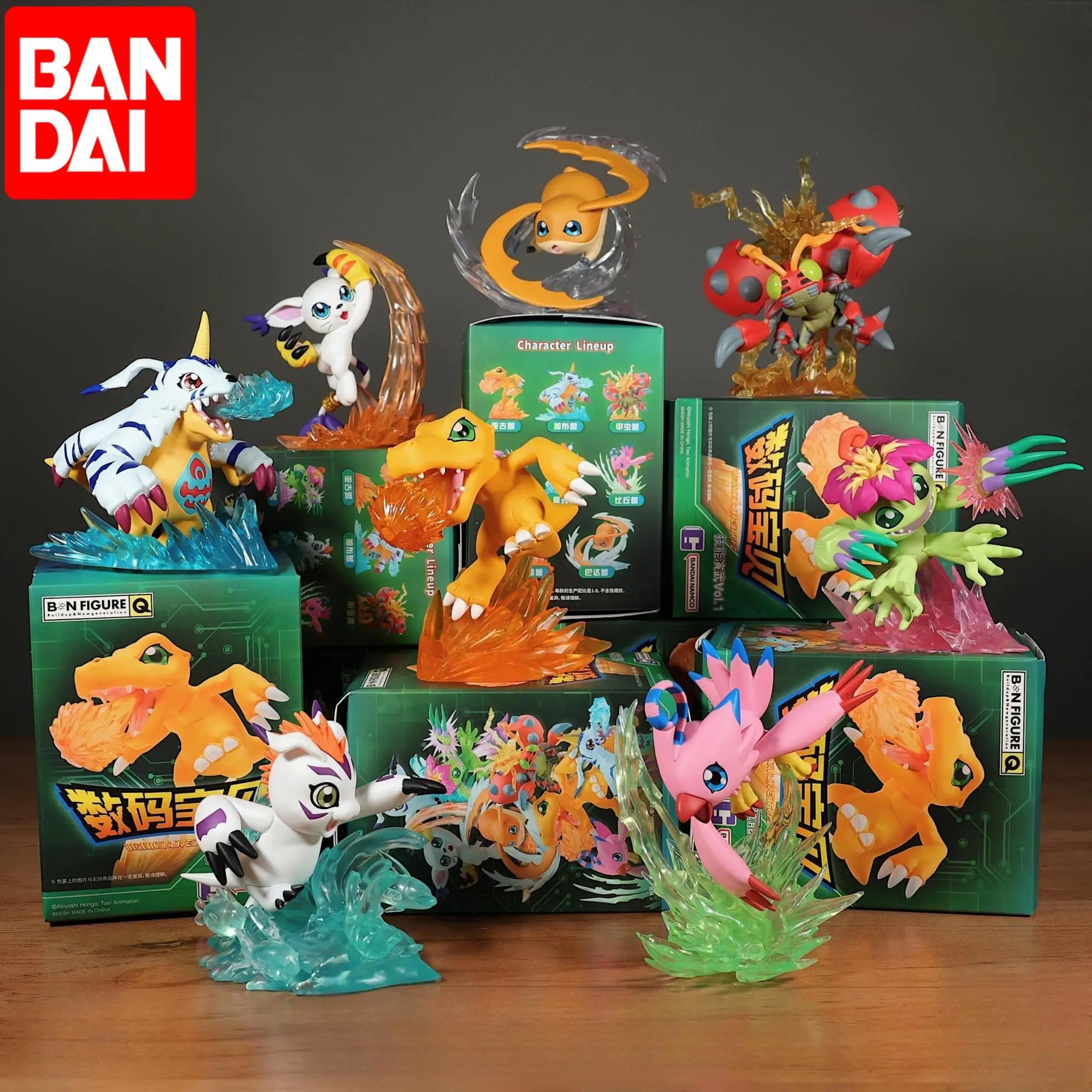 

Оригинальная Bandai Digimon серии приключений, модель игрушечной куклы, агумон, габумон, патамон, день таммона