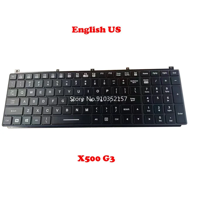 

Laptop Backlit Keyboard For Geatc X500G3 X500 G3 English Black Frame