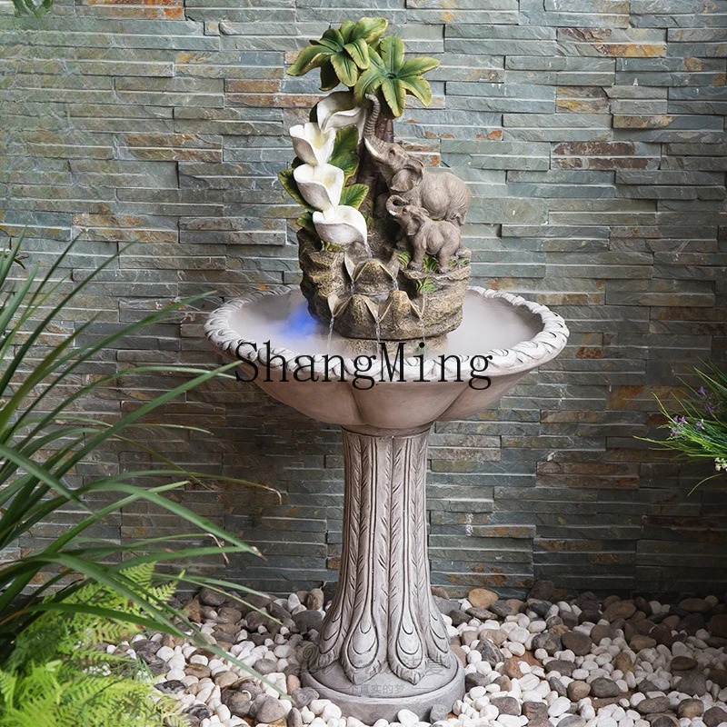 

SM new high-end home furnishing water fountain water feature ornament resin handicraft