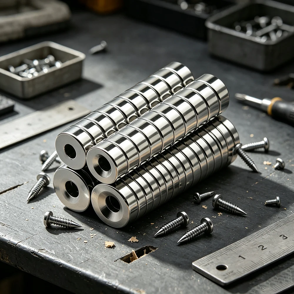 Countersunk Hole Magnet  A16/A20/A25/A32 Used Repeatedly for Crafts Kitchen Whiteboards Home Office and Projects Organize Parts