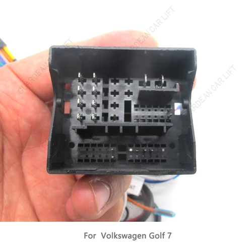 Imagen 2 del producto Adaptador de arnés de cableado de coche de 16 pines, decodificador de caja Canbus, Cable de alimentación de Radio Android de 500mm para Volkswagen Golf 7, Tiguan de alta gama