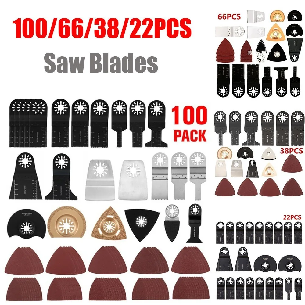 Image of 100/66/38/22/12/10 Stück Oszillierende Multitool-Sägeblätter für Fein Multimaster Dremel Makita Bosch