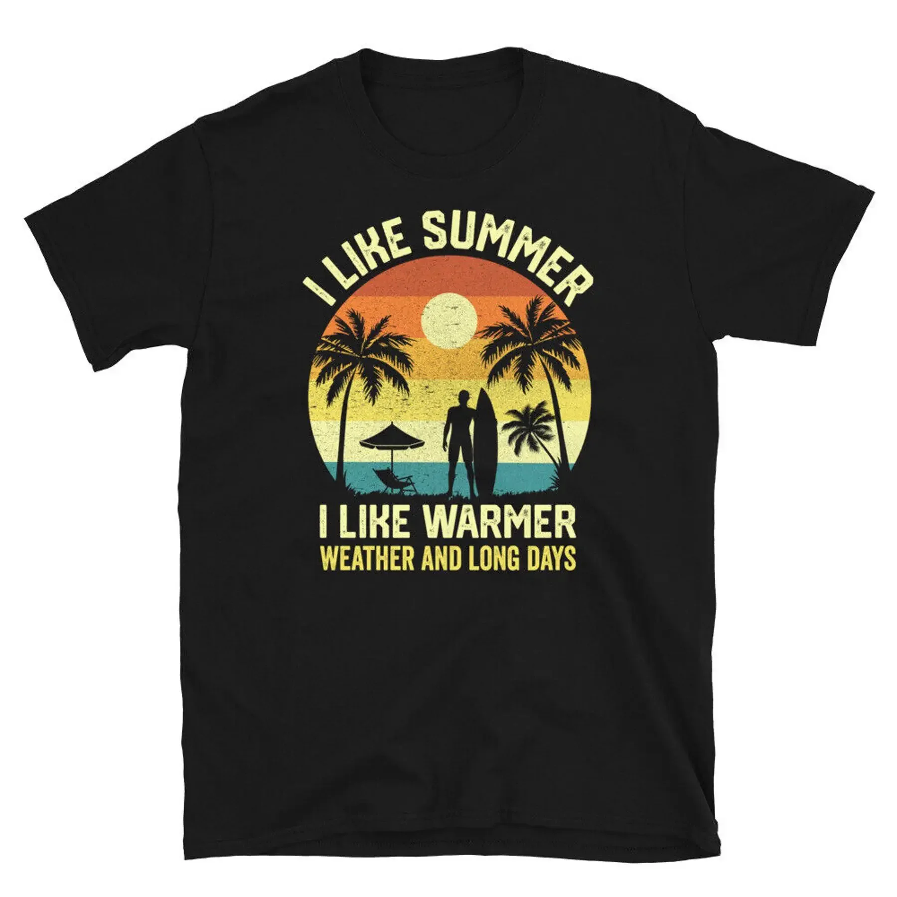 

Футболка унисекс с короткими рукавами I Like Summer I Like Warmer Weather and Long Days