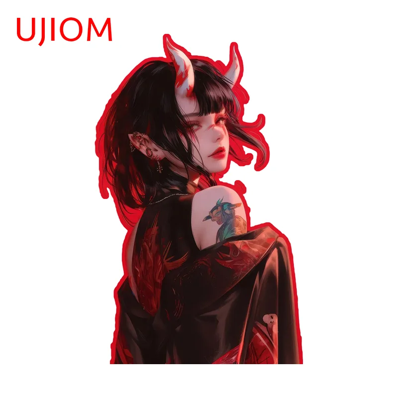 UJIOM Female Samurai Seductive Wall Sticker Creative Occlusion Scratch Graphics Decal Suitable For Personality Wallpapers