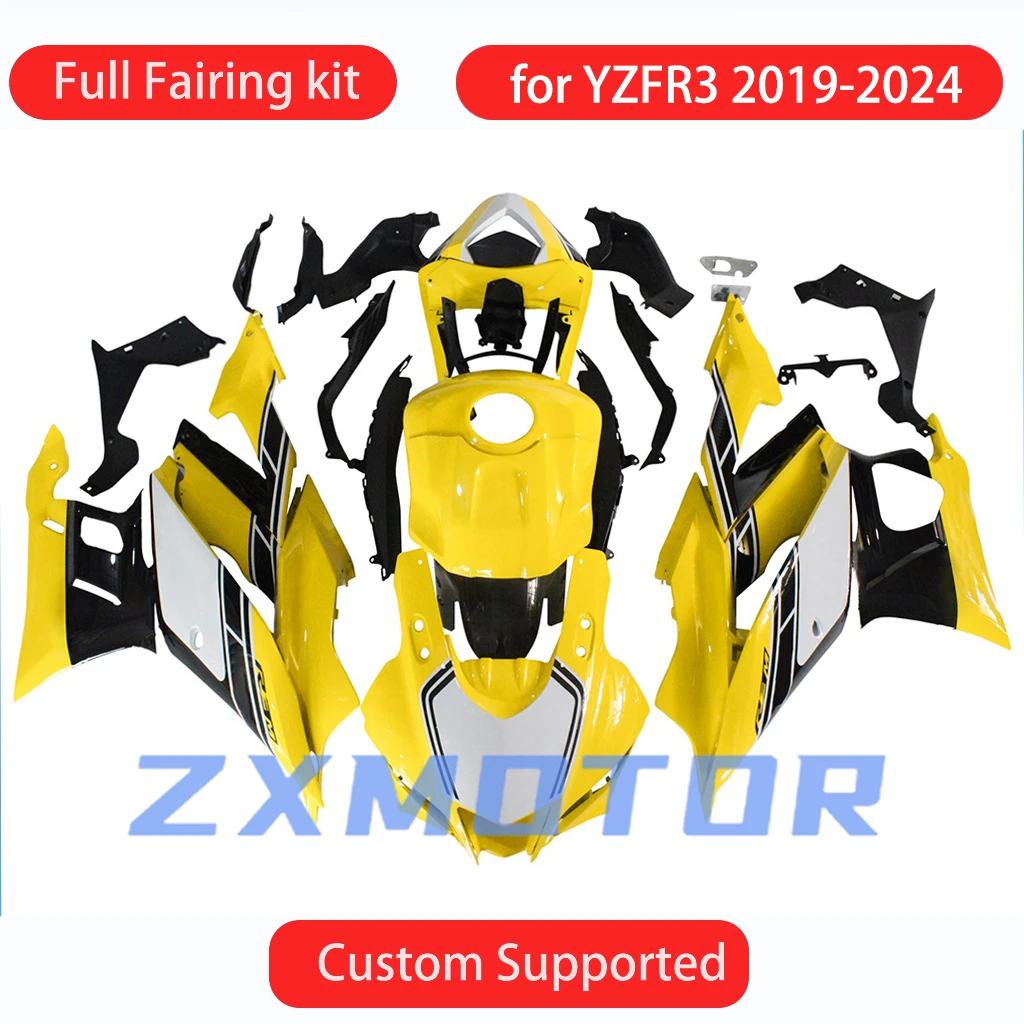 100% Fit Fairing Kit for YAMAHA YZFR3 2019 2020 2021 2022 2023 2024 Motorcycle Aftermarket Injection Fairings YZF R3 19-24