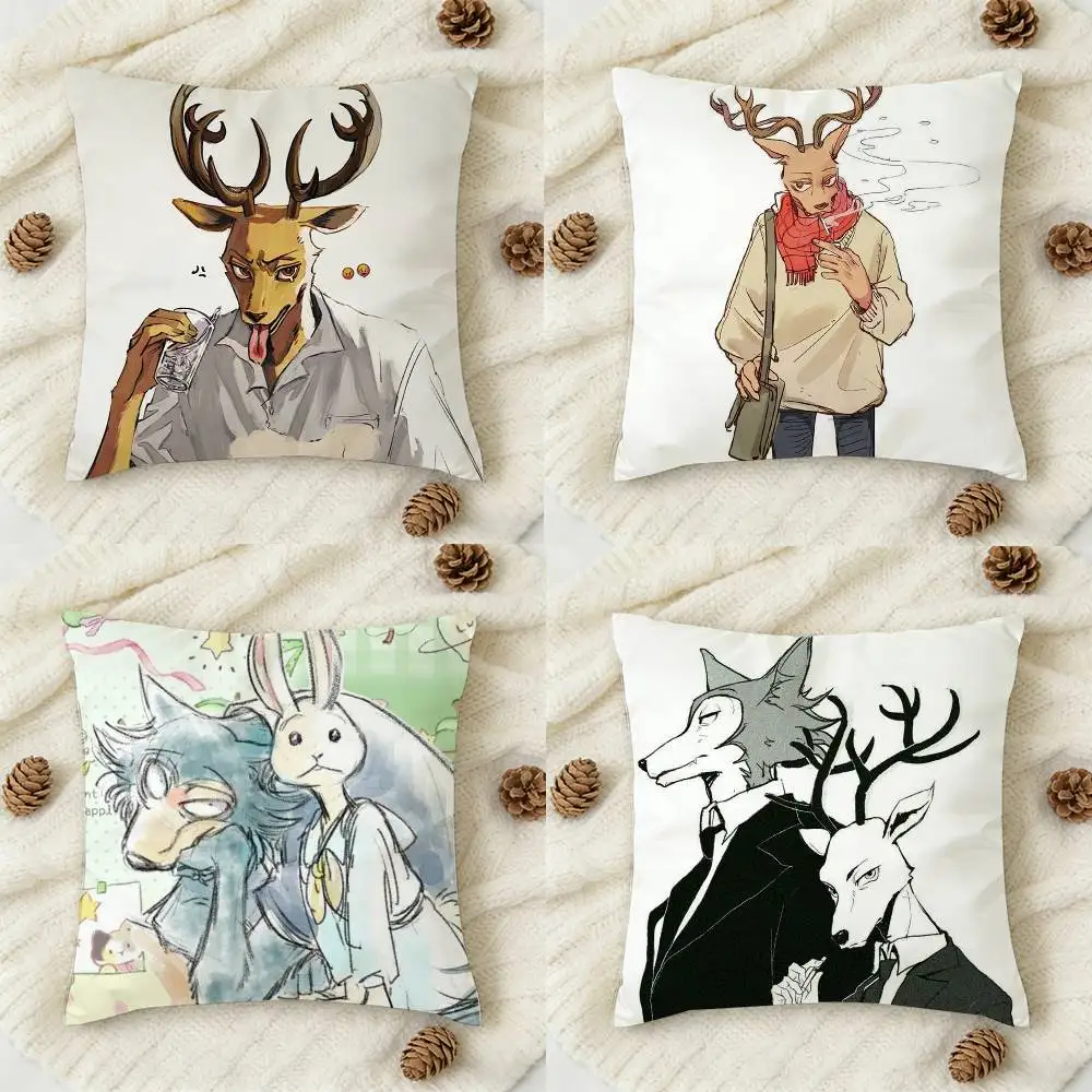 

Cartoon Anime B-Beastars Double-sided Printed Square Decorative Cushion Cover for Sofa Living Room Home Decor