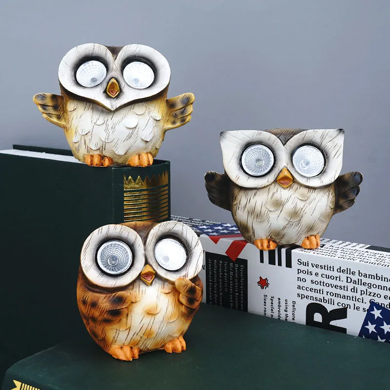 

Creative Solar Lights, Animal Sculptures, Resin Ornaments, Cute Owls, Cute Pets, Night Lights, Children's Birthday Gifts