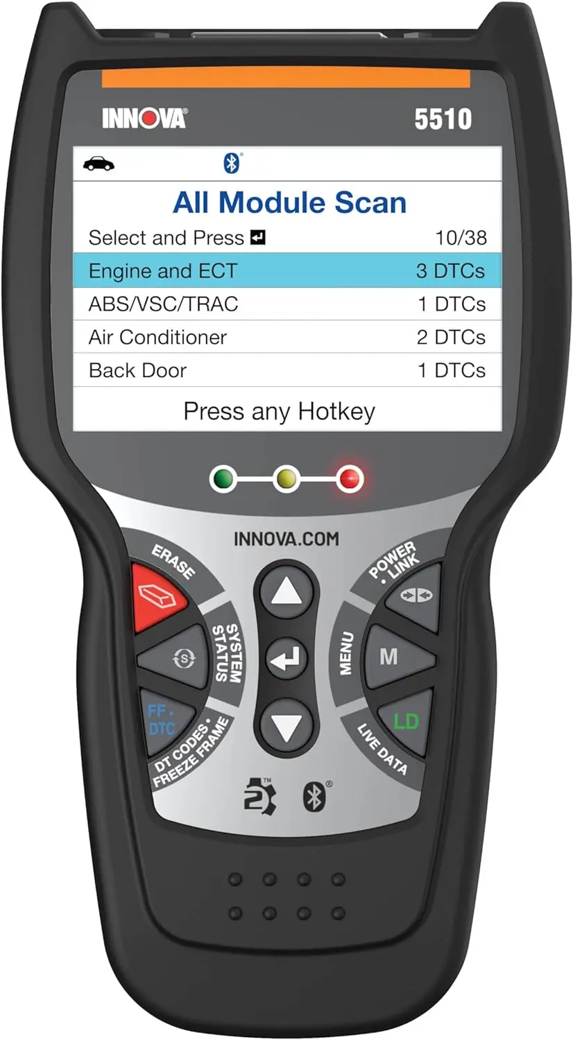 

5510 OBD2 Scanner, Scantool for ABS Clear, All System Scanner, Caliper Service, Brake Pad Life, Read/Erase ABS/SRS Codes