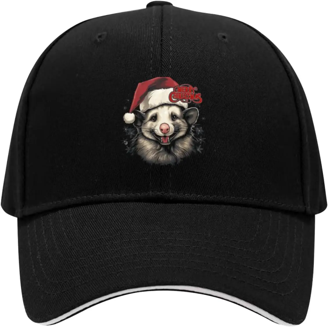 

Рождественская бейсболка с опоссумом и забавными животными, регулируемая шляпа из полиэстера для мужчин и женщин