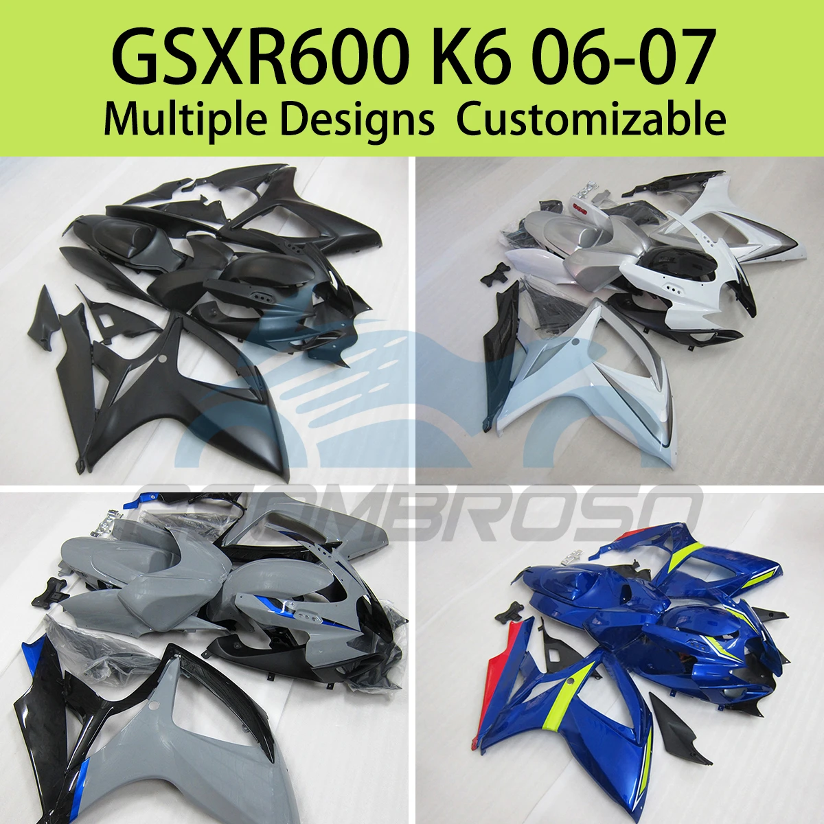 

Free Custom Fairings for SUZUKI GSXR 600 750 K6 06 07 Aftermarket Racing Motorcycle Fairings GSXR600 GSXR750 2006 2007