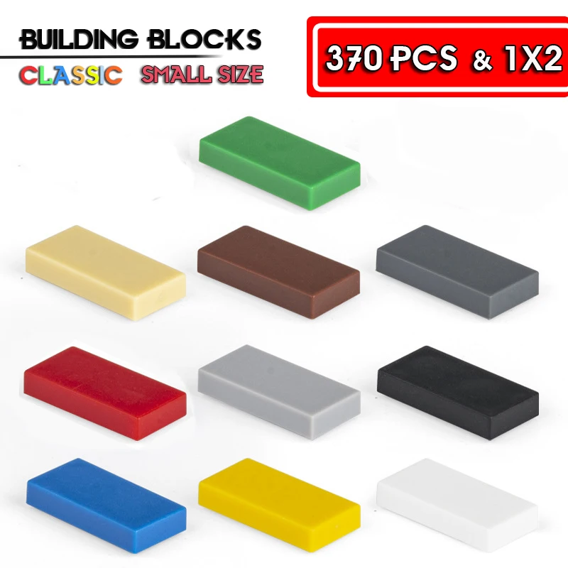 370pcs Building block 1X2 hole brick basic accessories education creativity compatible brand building blocks toy