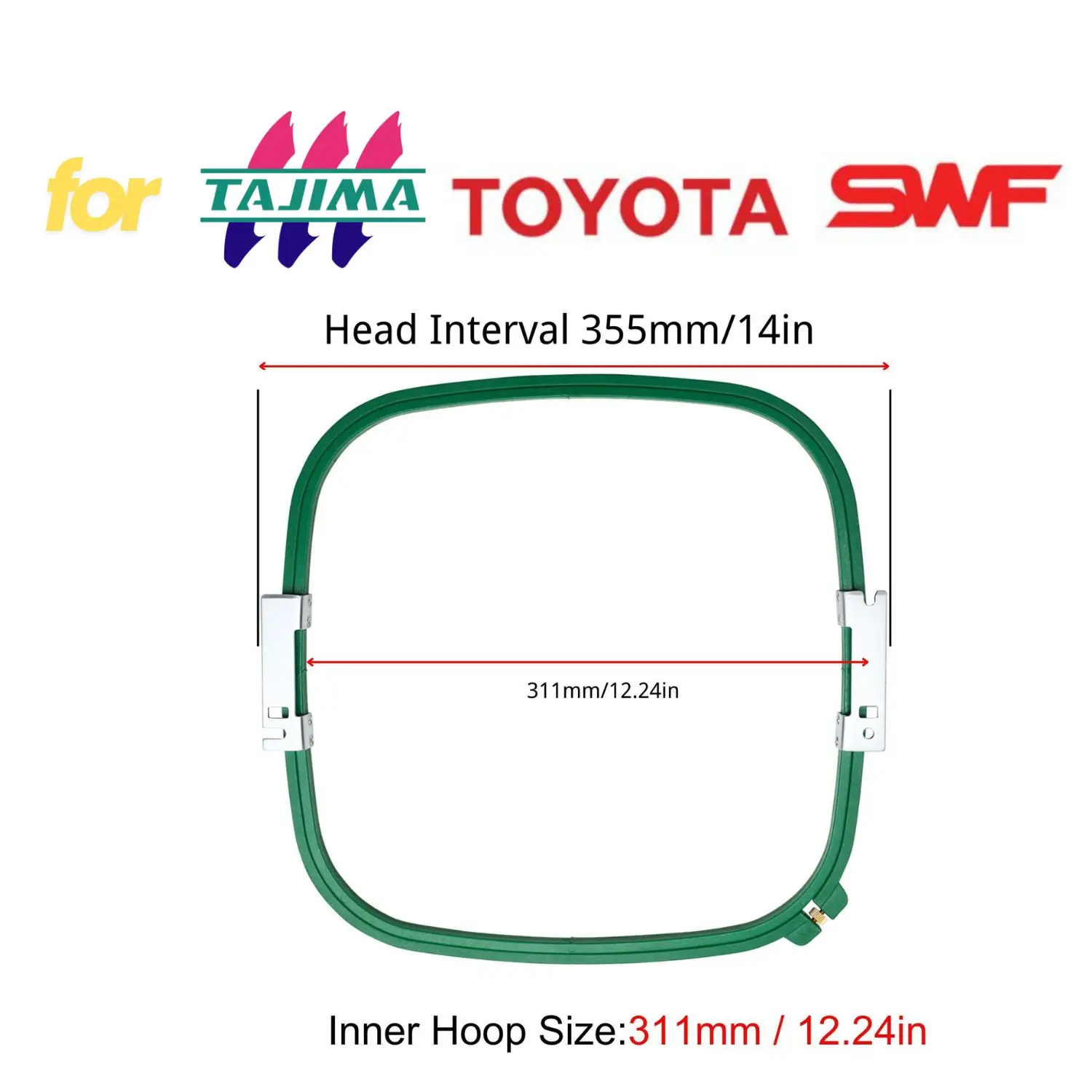 

Plastic Embroidery Hoops Rings for Tajima Toyota Industrial Embroidery Machine, Tubular Frames