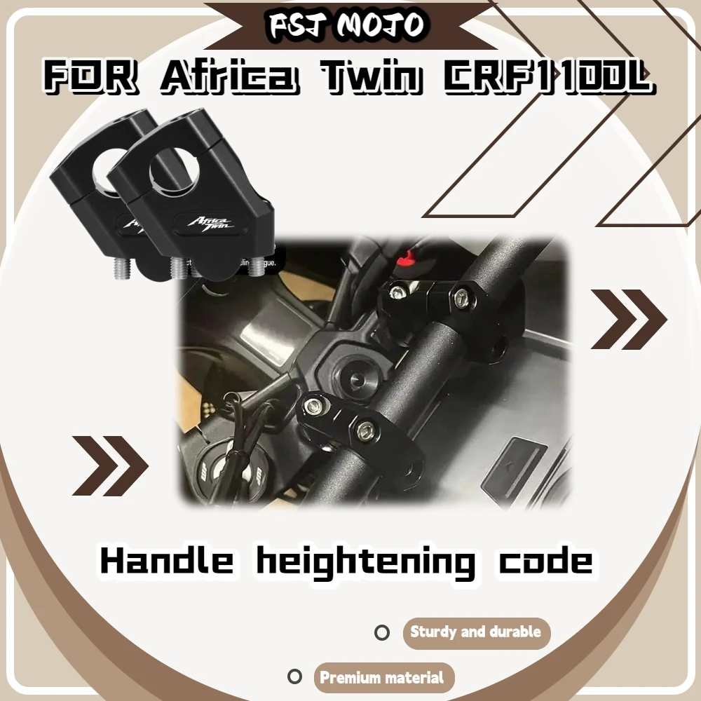 For Africa Twin CRF1100L Pair Handlebar Risers Lift & Backward Move Reduce Wrist Fatigue On Long Adventure Motorcycle Tours