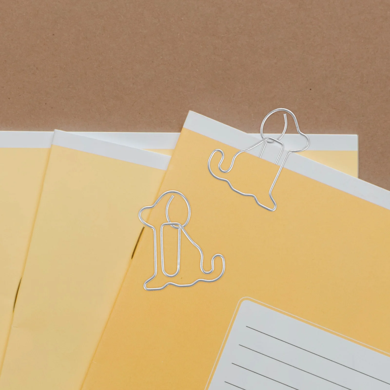 50 Pcs Paper Clip Bookmarks Cute Clips for Office Silver Metal Paperclips Student