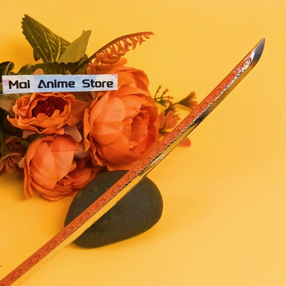 10 بوصة شيطان القاتل كاتانا ميتيل الأصلي الساموراي أنيمي يوريتشي كوكوشيبو نينجا سكين السيف الحجم الحقيقي كاتانا لعبة غير حادة هدية
