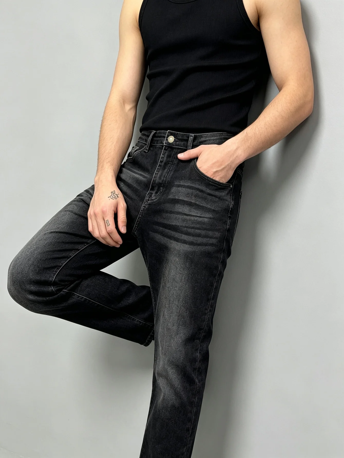 Fashion Y2K Trendy American Street Relaxed Straight Denim Jeans Wearproof Denim Material, All-Match Daily Outfit, Heartfelt Fest