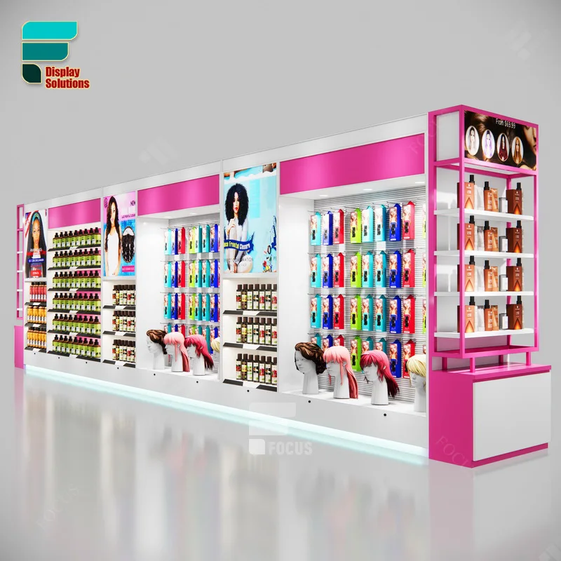 Customized-Bespoke Showcases To Display Cosmetics Perfume Display Showcase Retail Beauty Supply Gondola