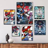 Anime Kidou Senshi Gundam GQuuuuuuX  Poster Self-adhesive Art Waterproof Paper Sticker  House  Room Wall Decor
