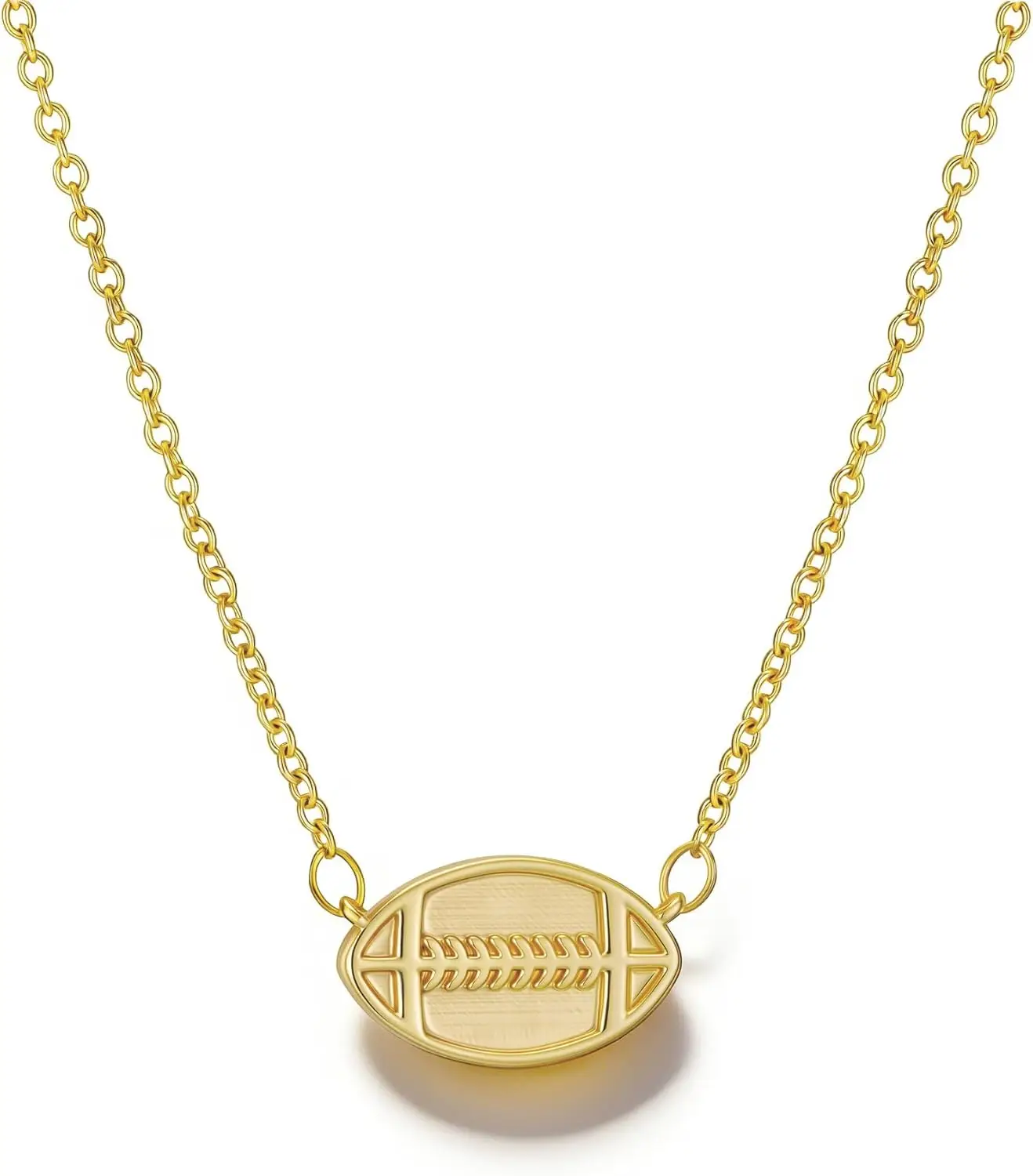 

Ожерелье Ascona с позолотой 14K для женщин и подростков, с подвесками в виде мячей для софтбола, футбола, волейбола, баскетбола, футбола (американского), изящные милые украшения на шею