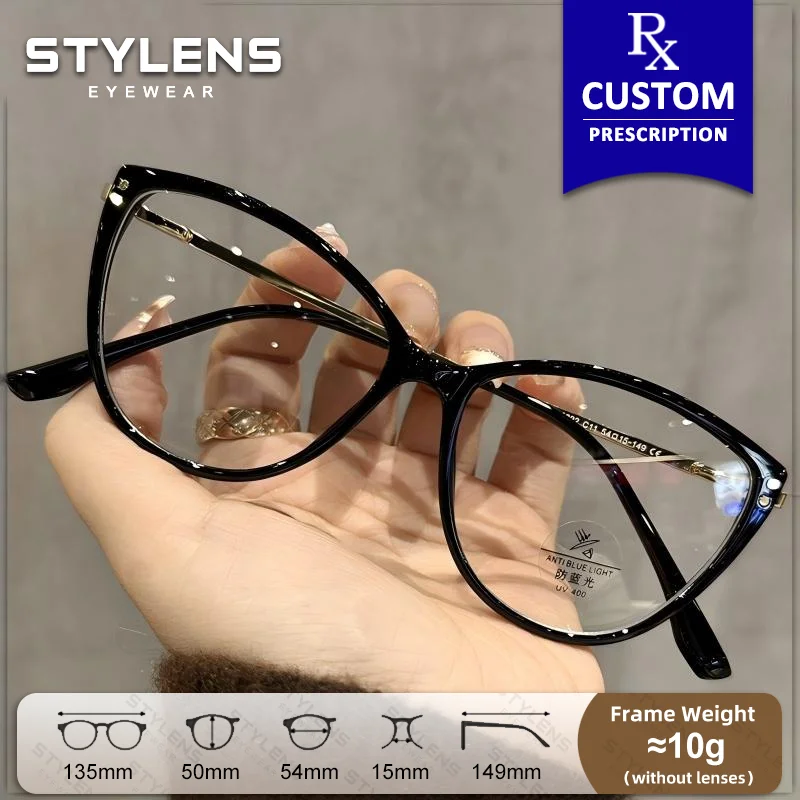 STYLENS Lunettes de vue photochromiques œil de chat pour femmes, anti-lumière bleue, progressives, anti-reflets, pour la lecture