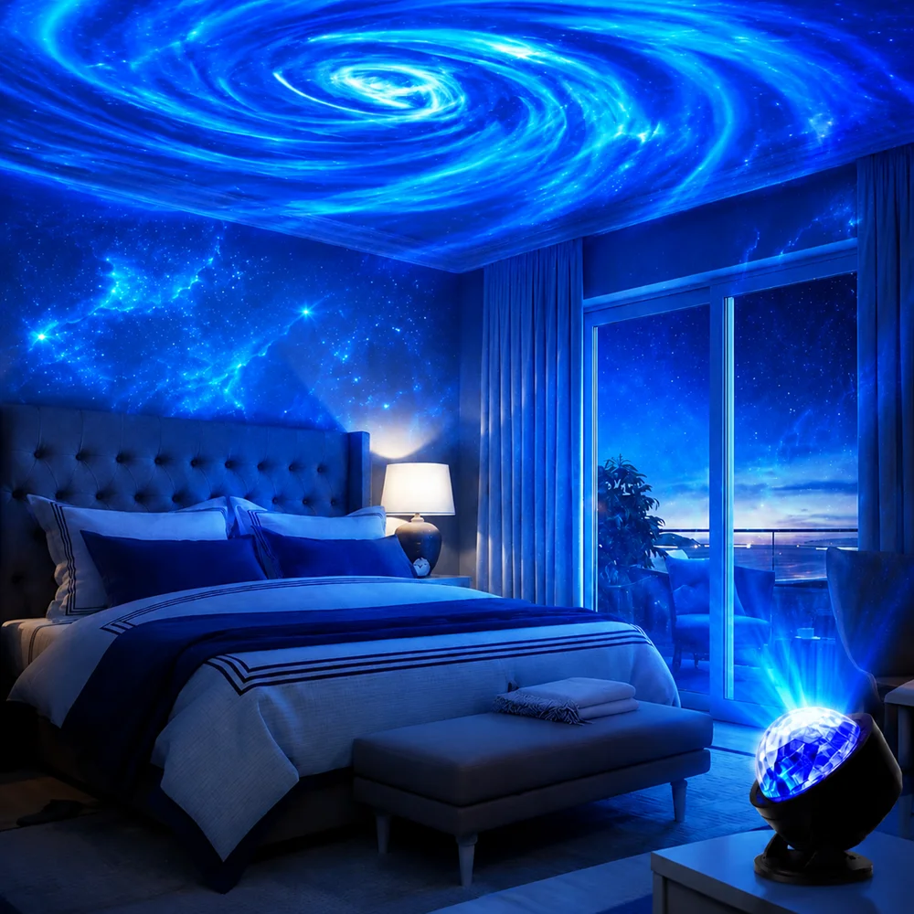 Galaxy Projector Night Light, Star Projector for Bedroom, Led Nebula Projector with Colorful Galaxy Lights, Ambient Room Decor