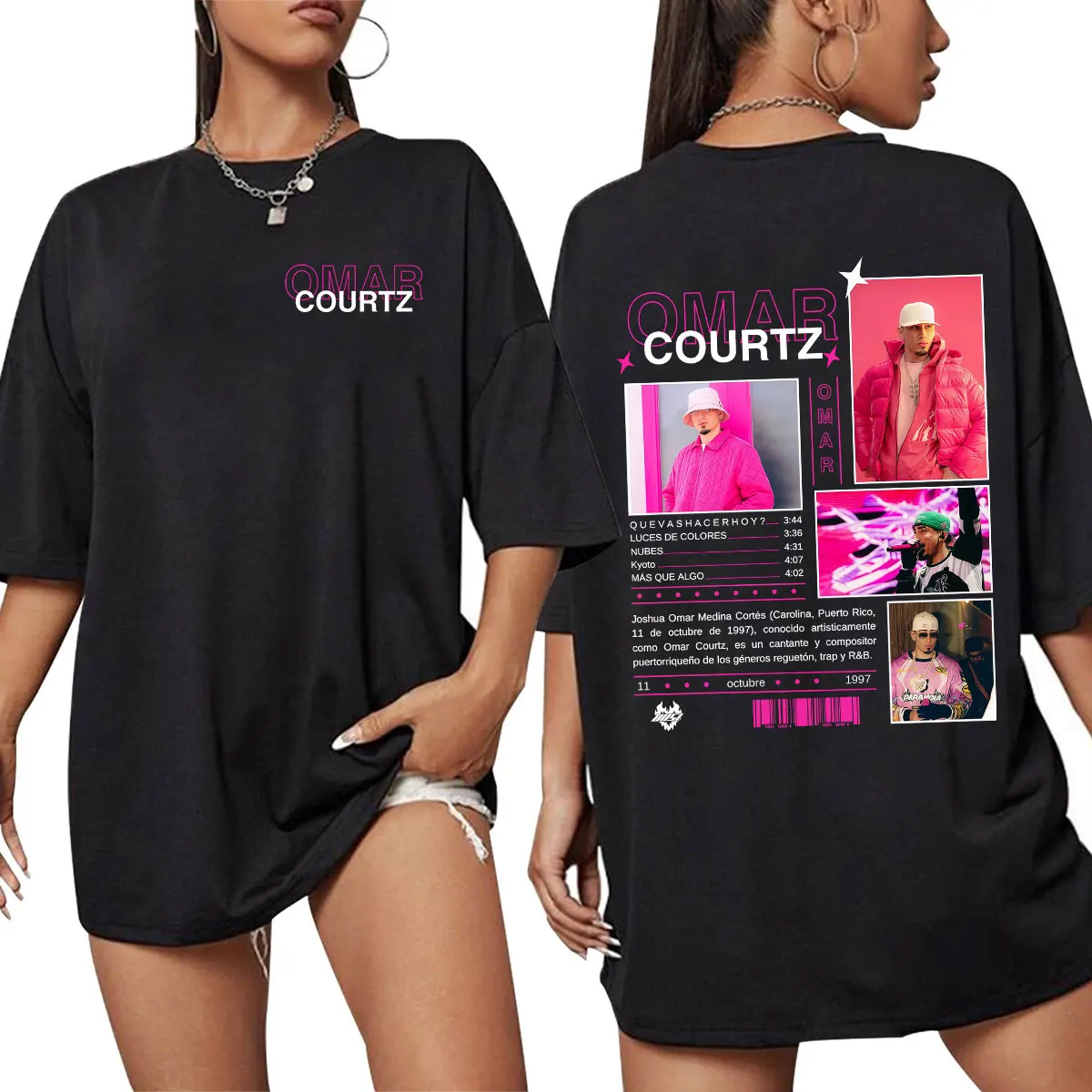 

Rapper Omar Courtz Primera Musa Graphic T Shirt Men's Women Clothing Hip Hop Fashion T-shirt Casual Cotton Short Sleeve T-shirts