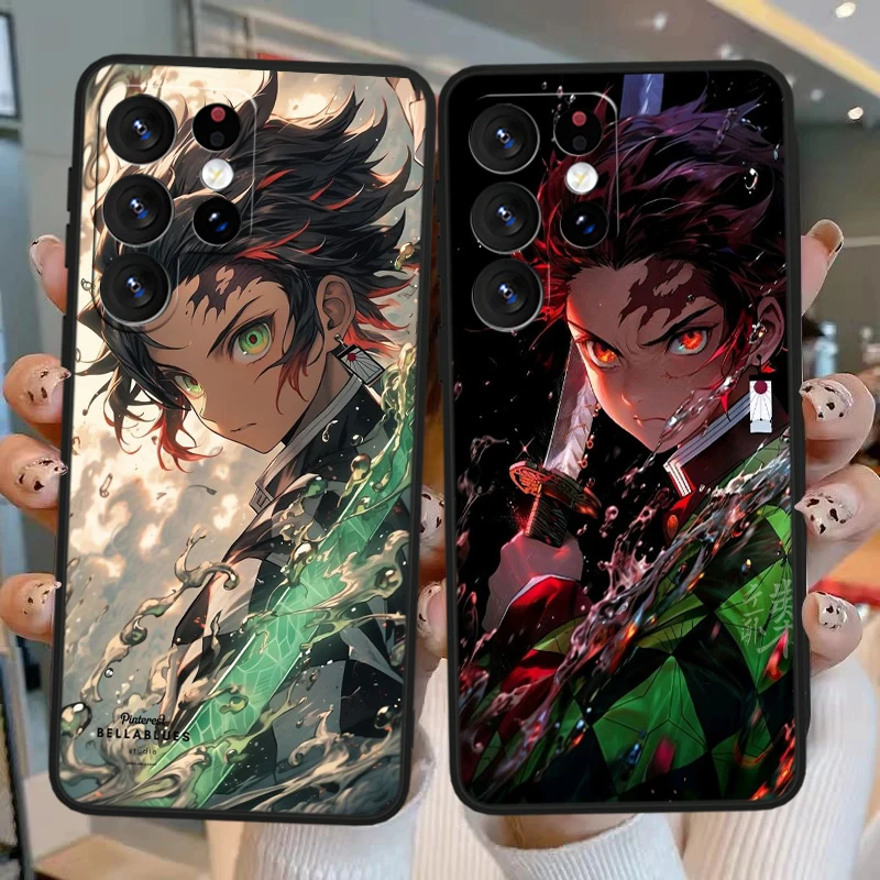 

Handsome Demon Slayer Protagonist For Samsung Galaxy S24 S23 S22 S21 S20 S10E Ultra Plus Lite FE Black Silicone Phone Case Cover