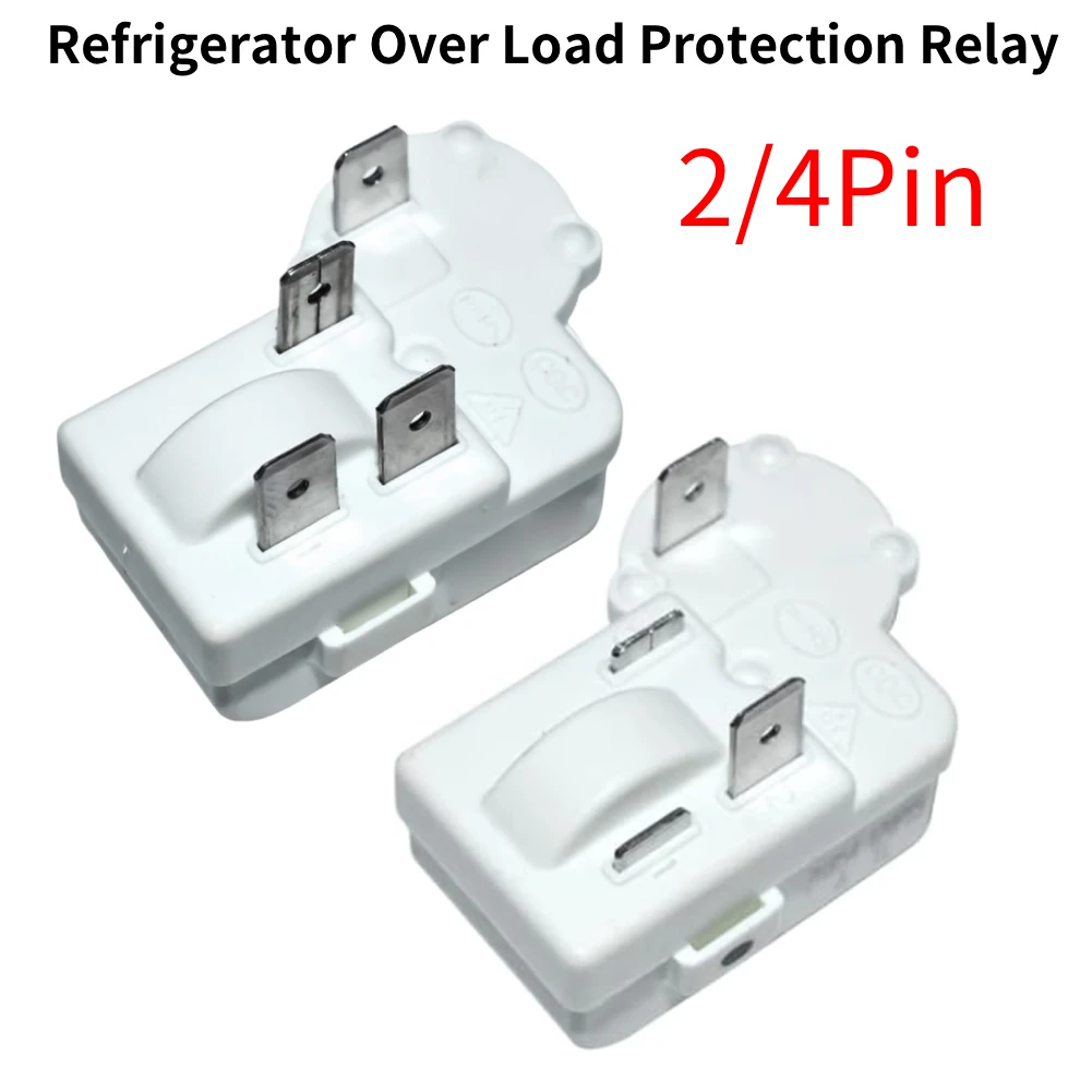 1 unidad de relé de arranque PTC de 2/4 pines, relé de protección contra sobrecarga para refrigerador, reemplazo ZHB40-105P15, protector de sobrecarga para nevera