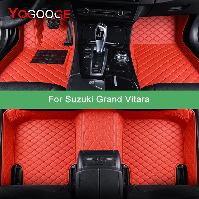 YOGOOGE Custom Car Floor Mats For Suzuki Grand Vitara 2005-2022 Auto Carpets Foot Coche Accessorie