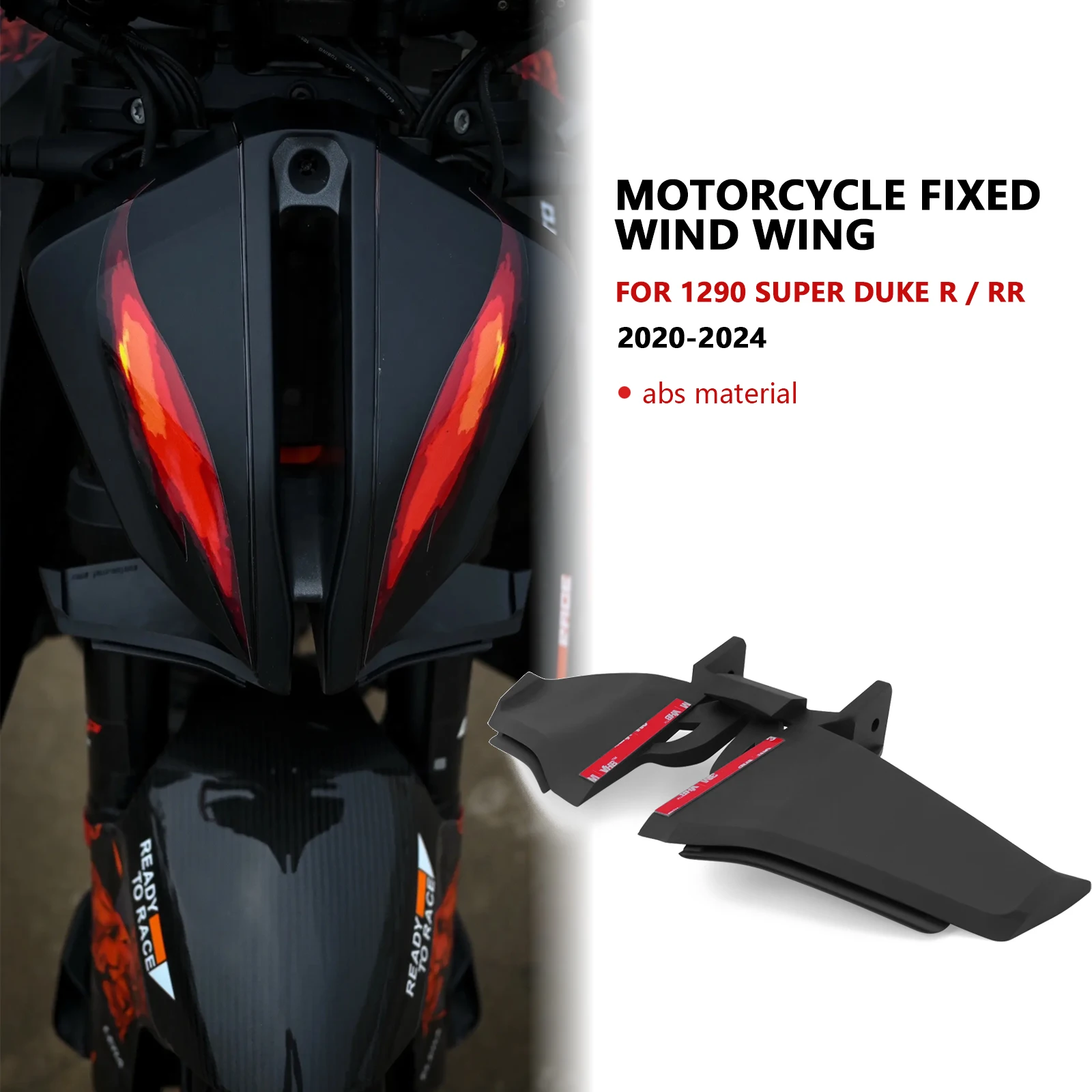 

For 1290 Super Duke R RR 2020-2024 Motorcycle Front Beak Spoiler Winglet Spoiler Accessories Front Spoiler Downforce Deflector