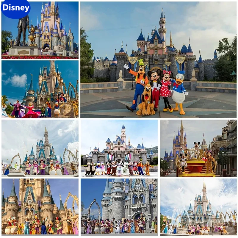 Château de Disney en Temps Réel pour Enfant, Jeu de Photo de Groupe Rick de Dessin Animé, Puzzle Fait à la Main, 300/500/1000 Pièces, Cadeau