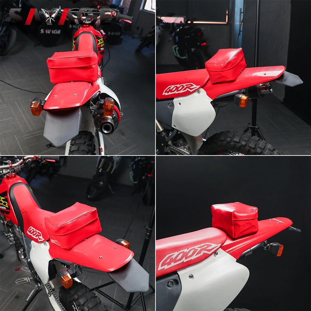 Tail Rear Bag For HONDA XR125 XR150 XR200 XR230 XR250 XR400 XR600 650 Motorcycle Bag Luggage Storage Tool Bag Leather Waterproof