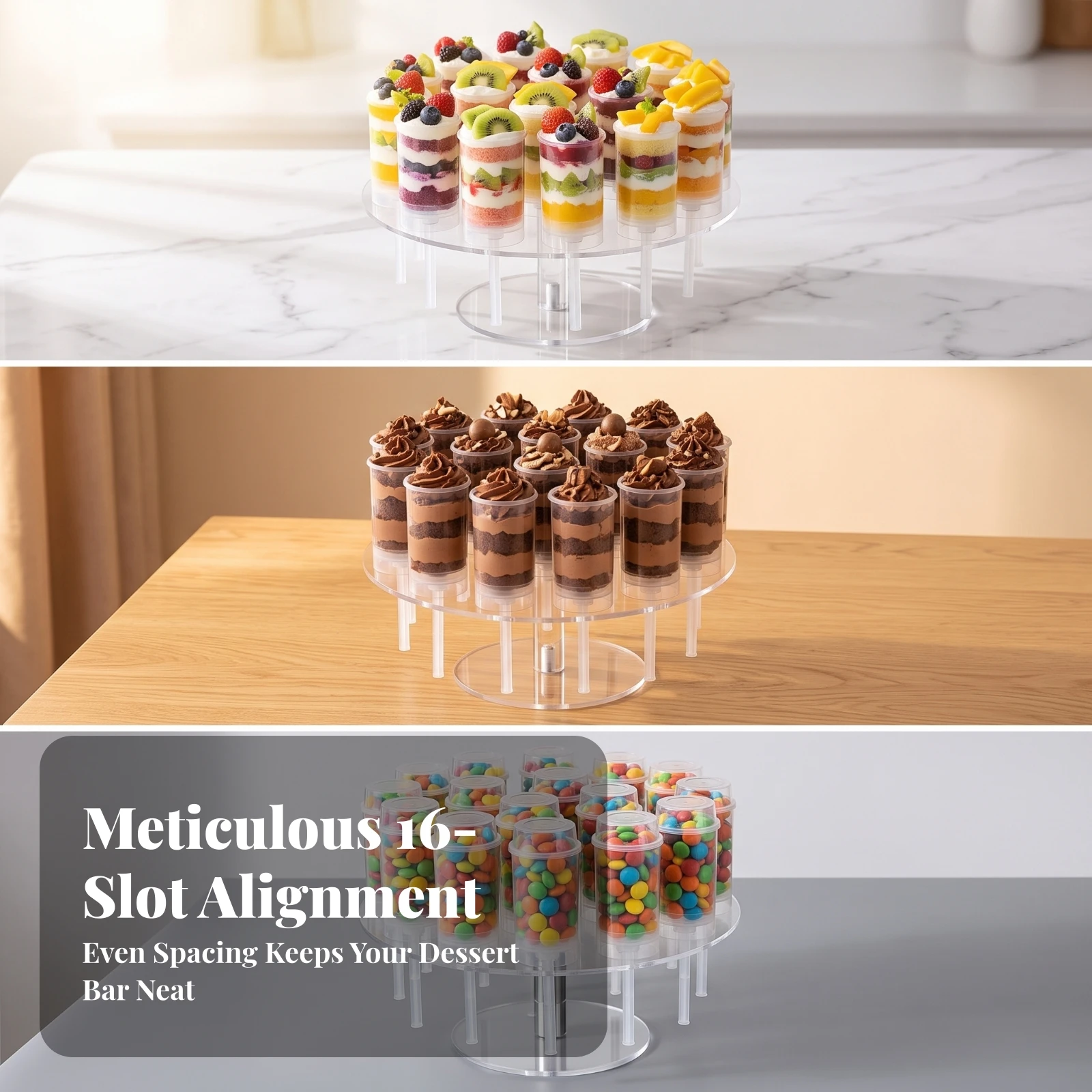 Clear Acrylic Cake Pop Stand Round Shaped Push Pop Holder Display Stand for Party and Bakery view 6