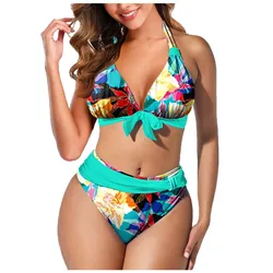 Two Pieces Swimsuit Push Up Women Clothing Deep V Neck Swimwear Women Sexy Fashion Swimsuit Woman 2023 Maillot De Bain Femme