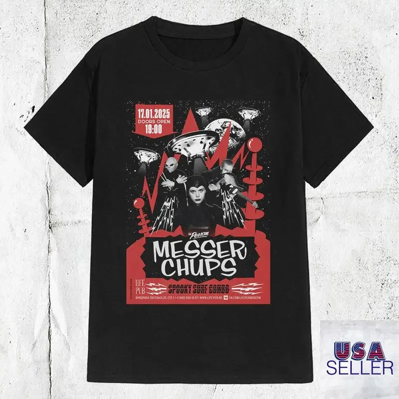 Messer Chups Band Spooky Surf Combo Live In 2025 T Shirt Size S 5XL AA1755